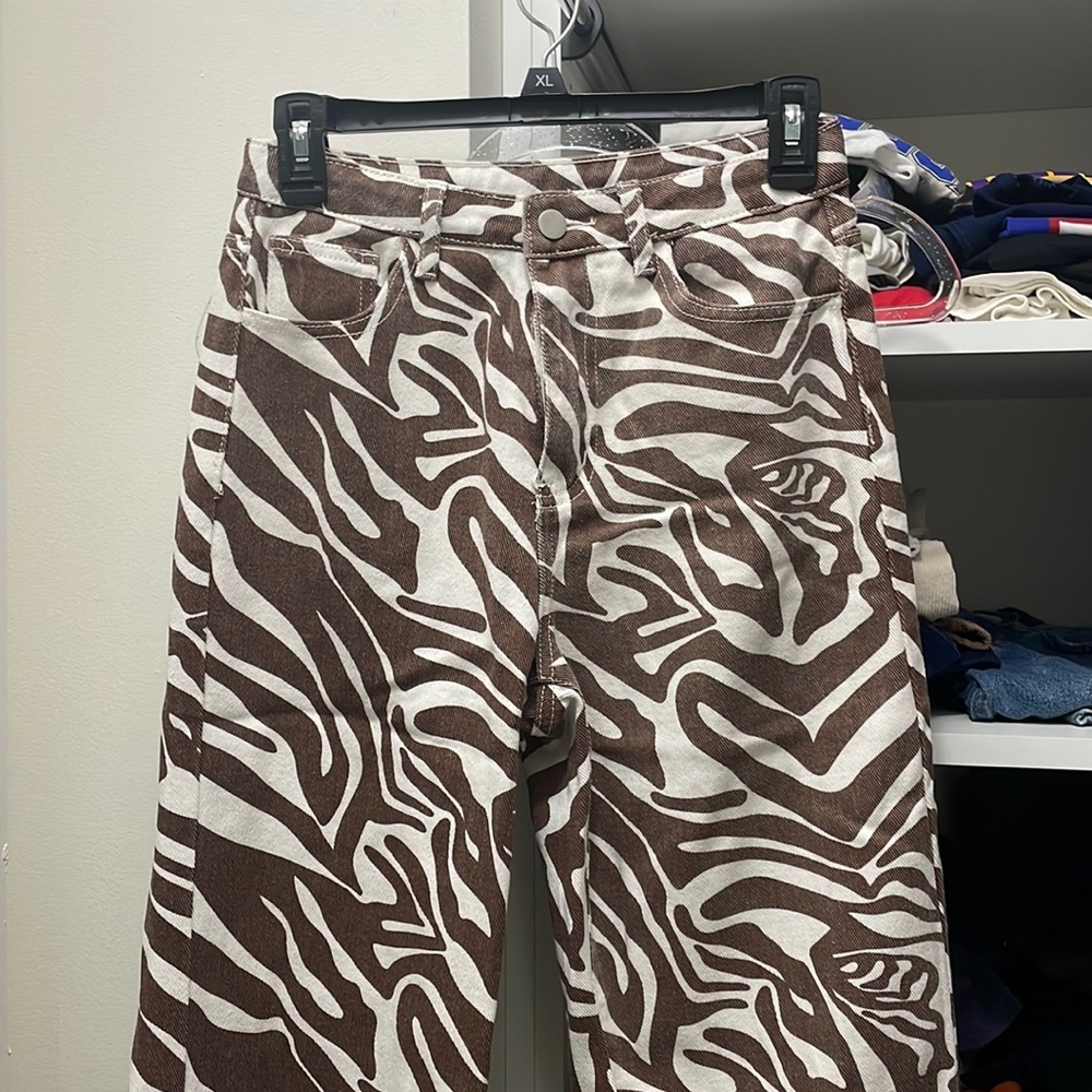 SHEIN Zebra Jeans